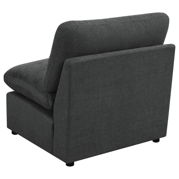 Collins Modular Armless Chair Grey