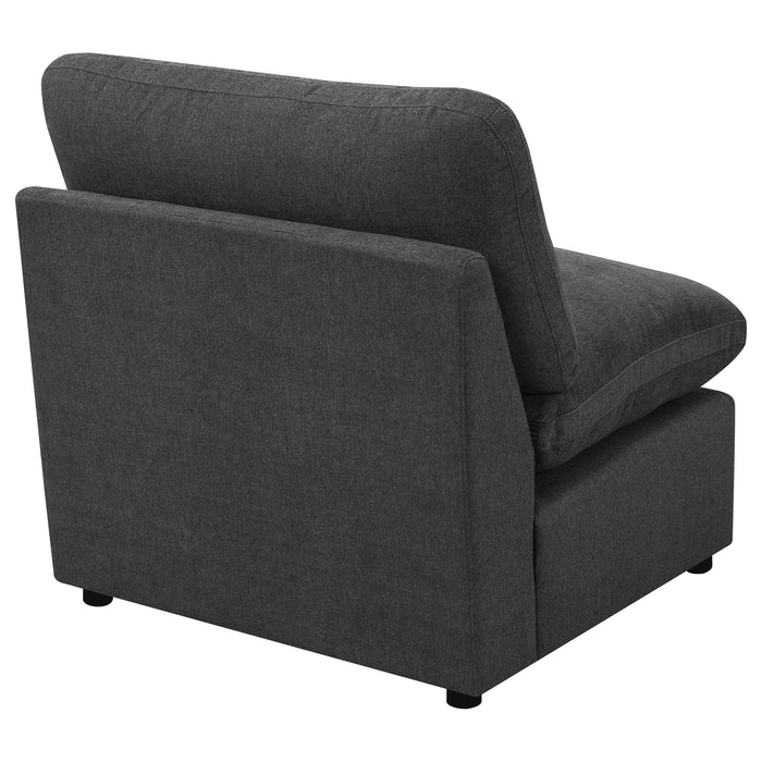 Collins Modular Armless Chair Grey