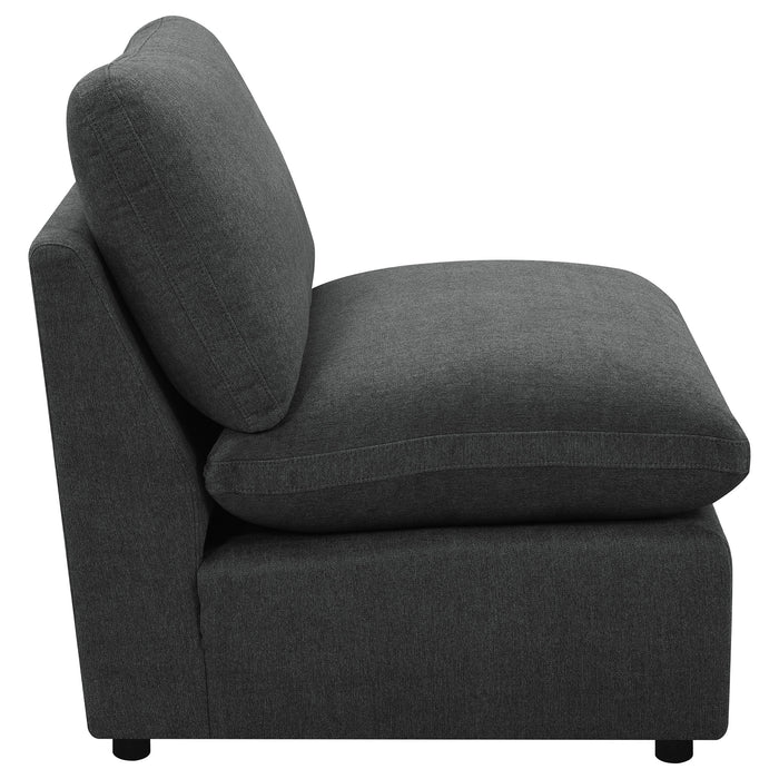 Collins Modular Armless Chair Grey