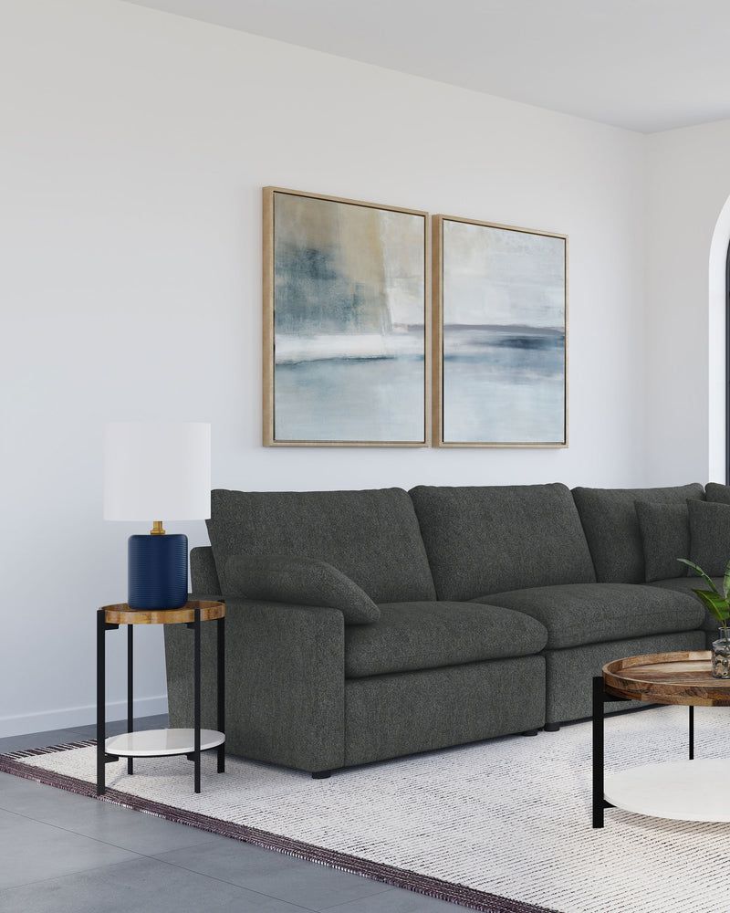 Sillón reclinable eléctrico modular RAF Collins gris oscuro