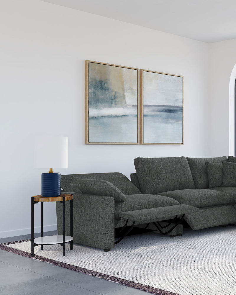 Sillón reclinable eléctrico modular RAF Collins gris oscuro