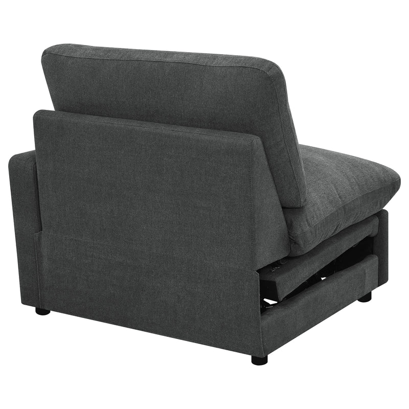 Sillón reclinable eléctrico modular RAF Collins gris oscuro