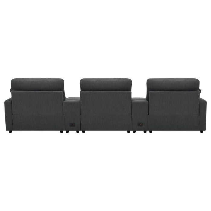 Collins  Power Reclining Home Theater Seating Dark Grey