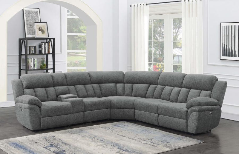 Seccional reclinable modular de 6 piezas Bahrain - Carbón