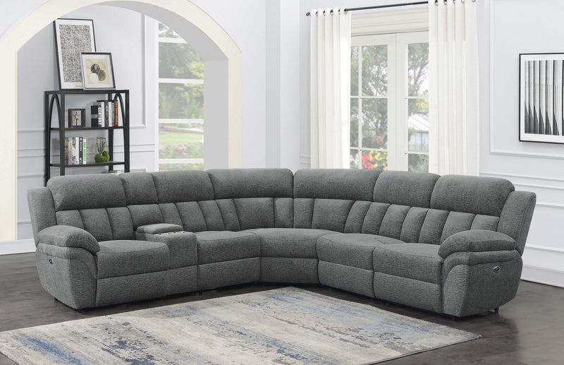 Seccional reclinable modular de 6 piezas Bahrain - Carbón