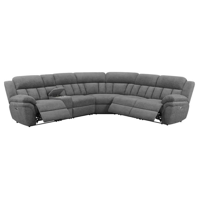 Seccional reclinable modular de 6 piezas Bahrain - Carbón