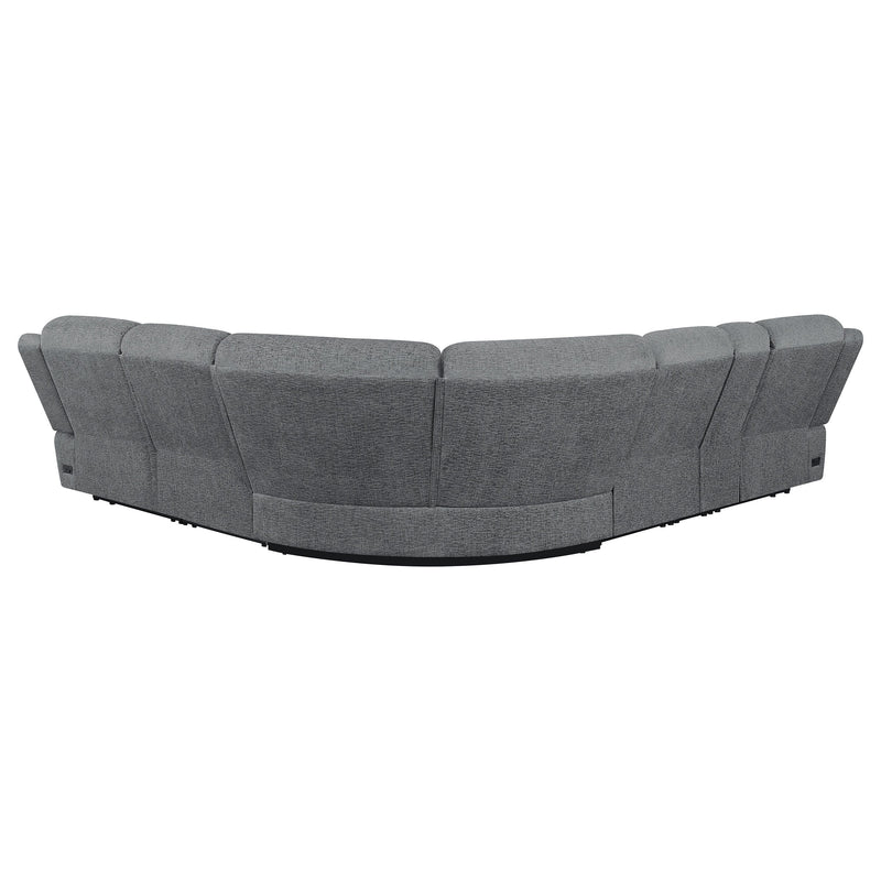 Seccional reclinable modular de 6 piezas Bahrain - Carbón