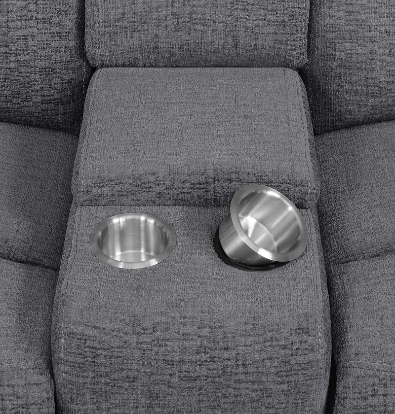 Seccional reclinable modular de 6 piezas Bahrain - Carbón