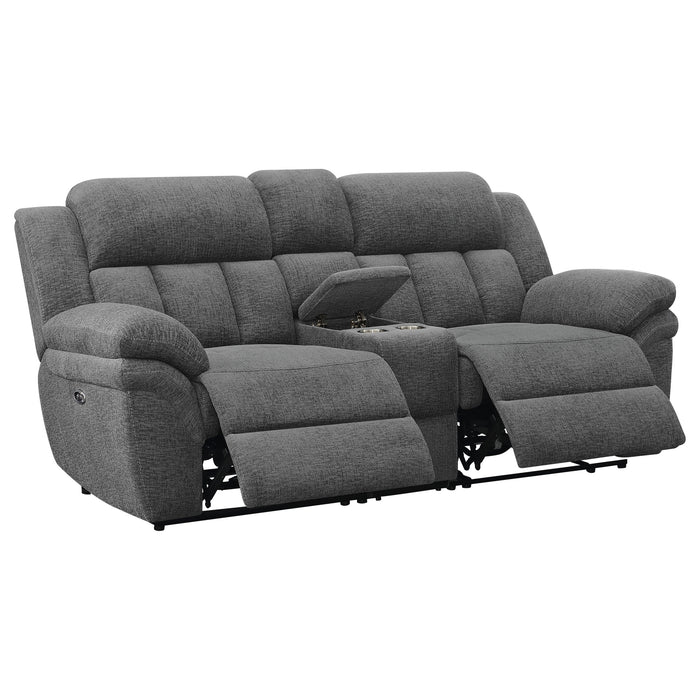 Bahrain Upholstered Motion Loveseat Charcoal