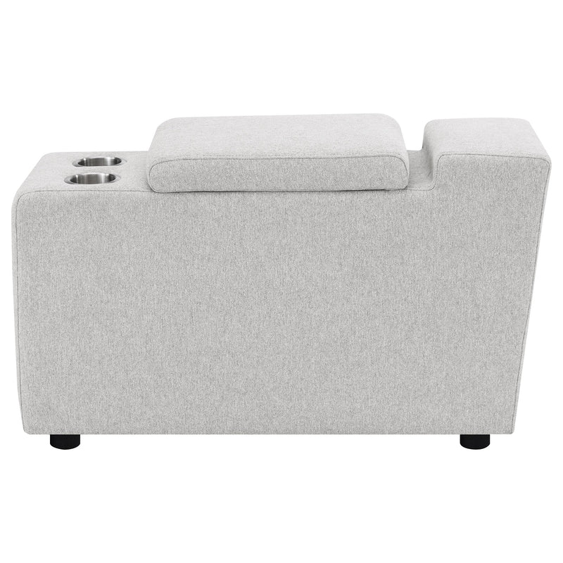 Consola modular de almacenamiento Collins tapizada gris