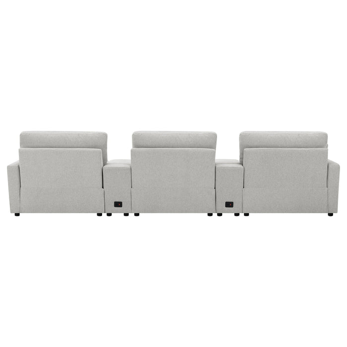 Collins  Power Reclining Home Theater Seating Dark Grey