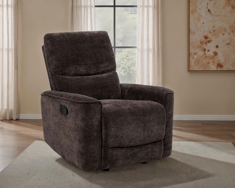 Navarro Chenille Upholstered Glider Recliner