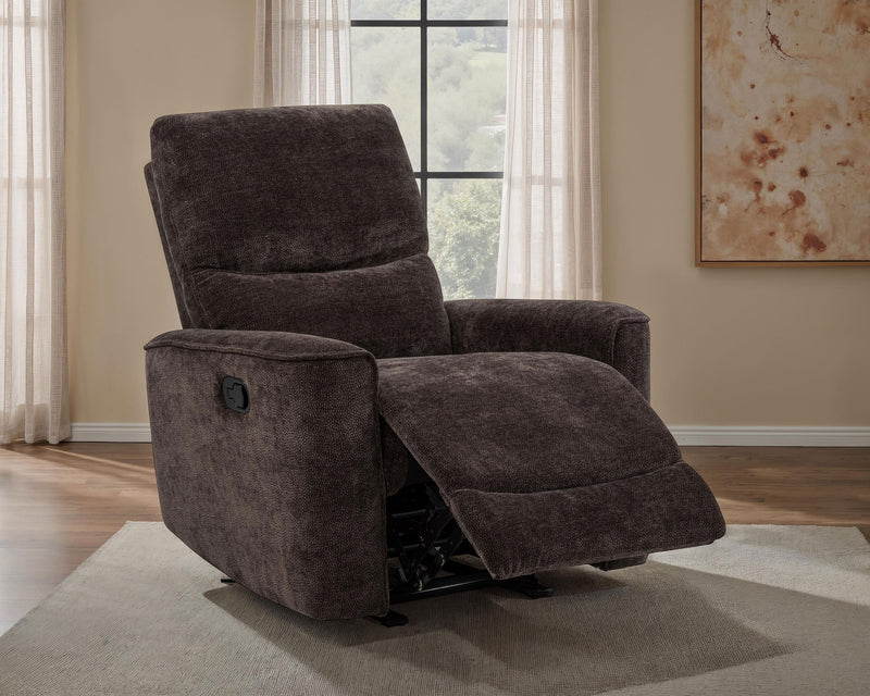 Navarro Chenille Upholstered Glider Recliner