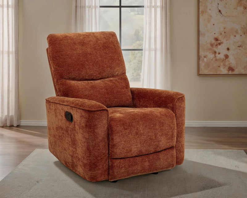 Navarro Chenille Upholstered Glider Recliner