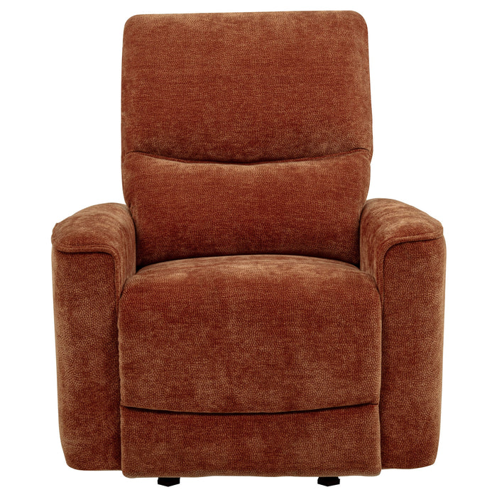 Navarro Chenille Upholstered Glider Recliner
