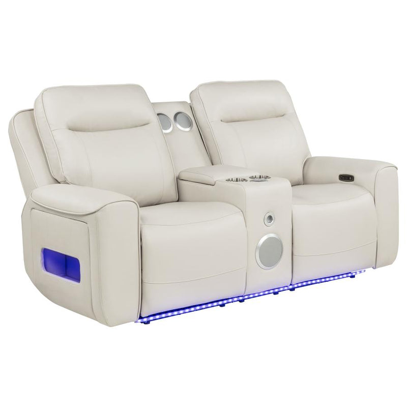 Rojas Dual Power Reclining Loveseat with Bluetooth