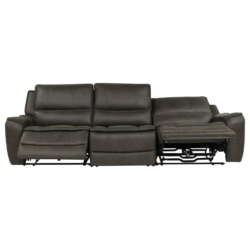 Marcell 3-Piece Transitional Power Reclining Sofa with USB Charging
