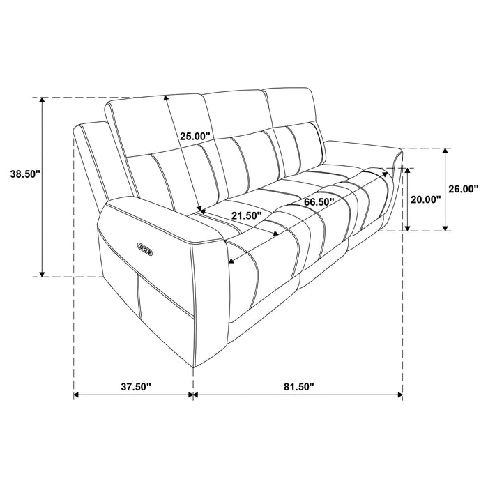 Kennett Chenille Upholstered Power Reclining Sofa