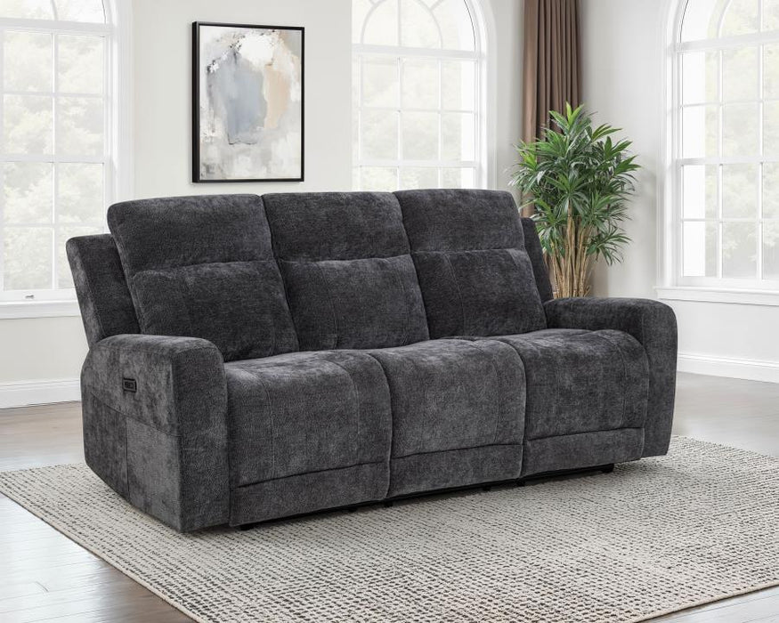 Kennett Chenille Upholstered Power Reclining Sofa