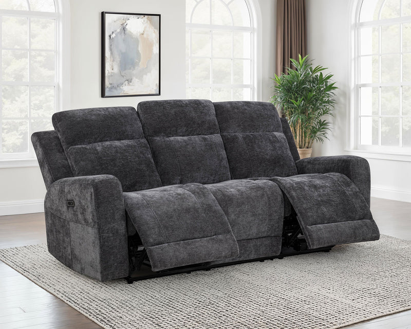 Kennett Chenille Upholstered Power Reclining Sofa