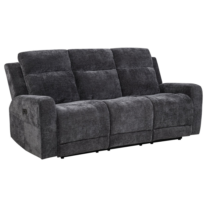Kennett Chenille Upholstered Power Reclining Sofa