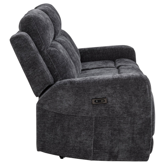 Kennett Chenille Upholstered Power Reclining Sofa