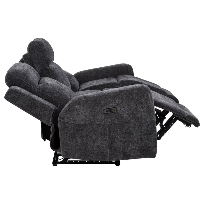 Kennett Chenille Upholstered Power Reclining Sofa