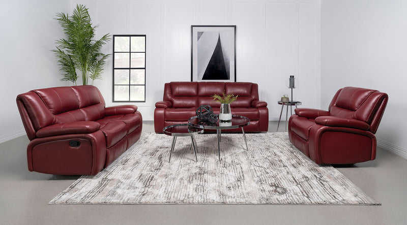 Camila Upholstered Motion Reclining Sofa