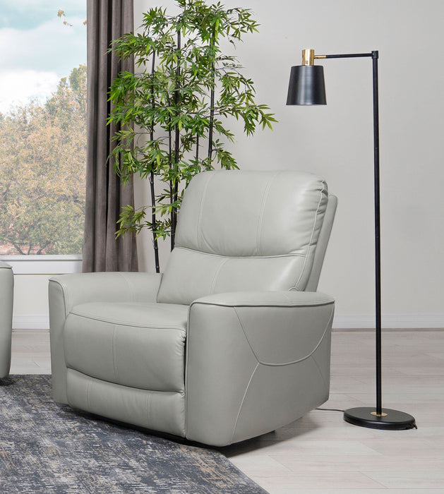 Greenfield Upholstered Power Recliner Chair Ivory