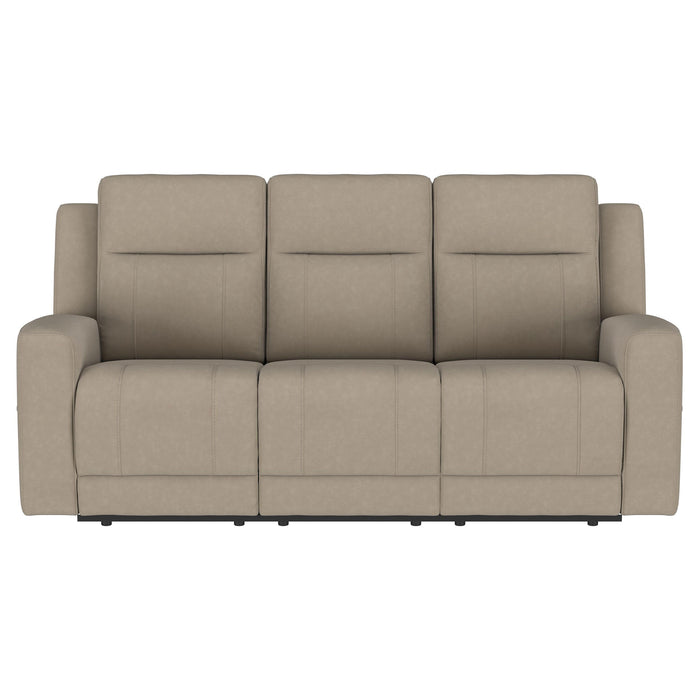 Brentwood  Upholstered Reclining Sofa Set Taupe