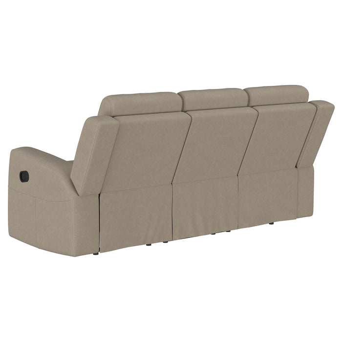 Brentwood  Upholstered Reclining Sofa Set Taupe