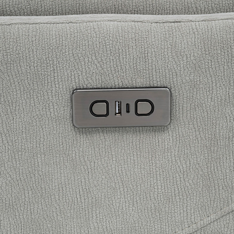 Adler Upholstered Power Swivel Glider Recliner