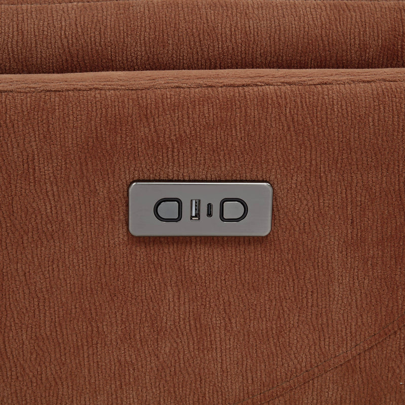 Adler Upholstered Power Swivel Glider Recliner