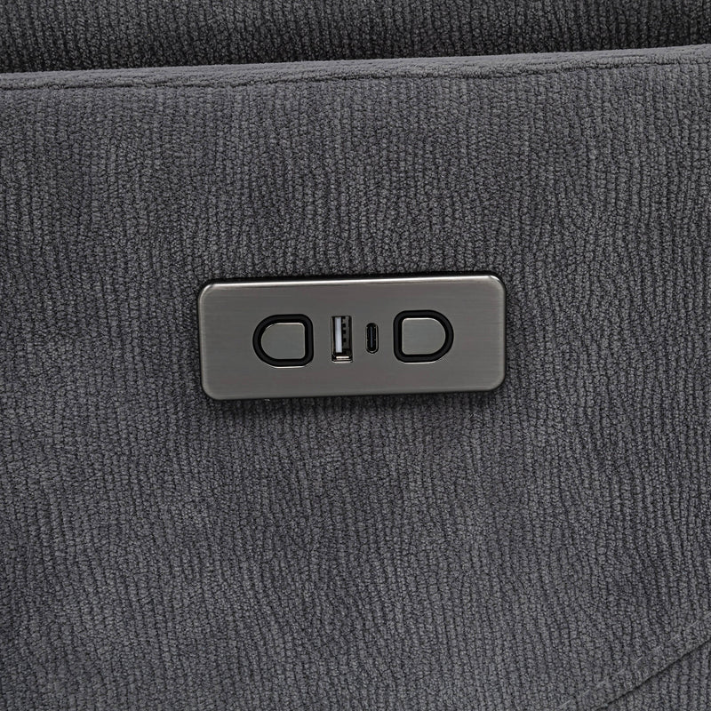 Adler Upholstered Power Swivel Glider Recliner