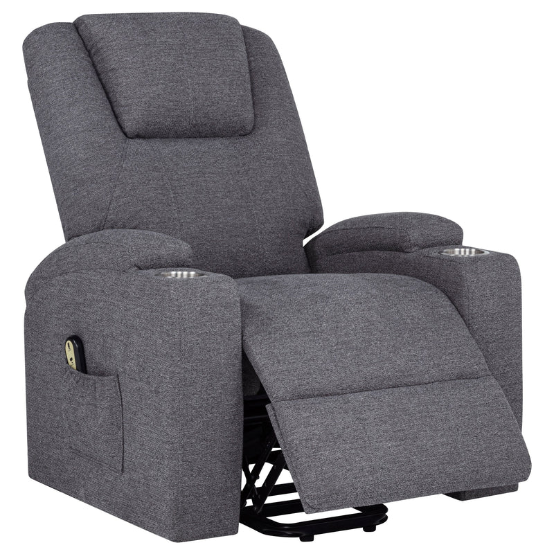 Louie Chenille Upholstered Power Lift Massage Chair