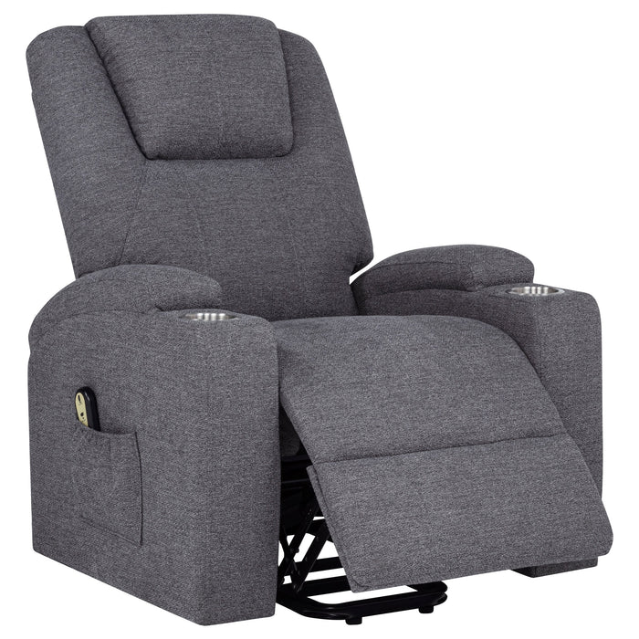 Louie Chenille Upholstered Power Lift Massage Chair