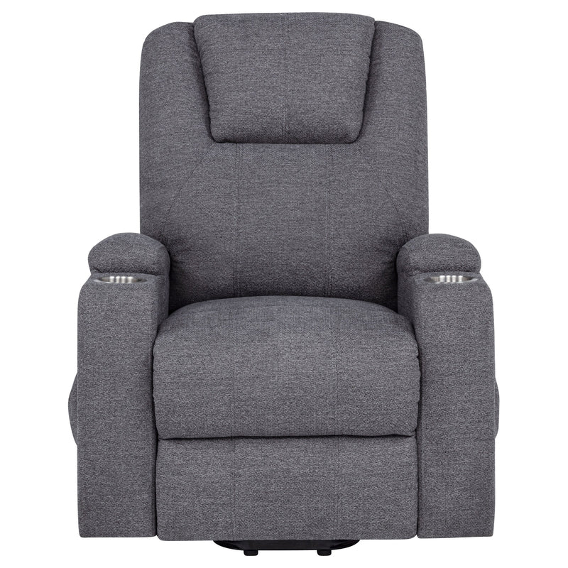 Louie Chenille Upholstered Power Lift Massage Chair
