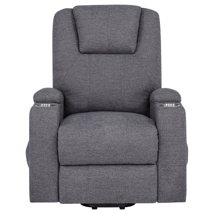 Louie Chenille Upholstered Power Lift Massage Chair