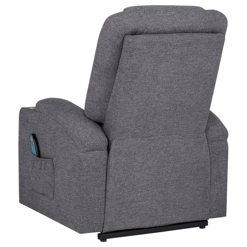 Louie Chenille Upholstered Power Lift Massage Chair
