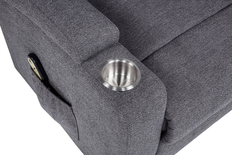 Louie Chenille Upholstered Power Lift Massage Chair