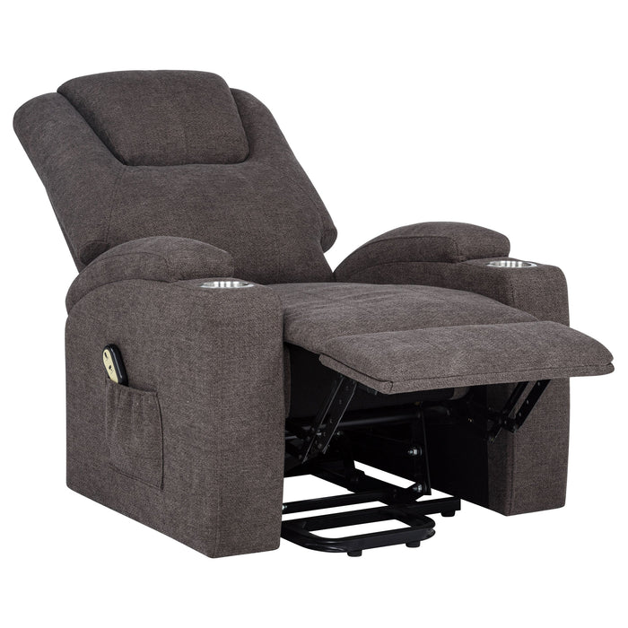 Louie Chenille Upholstered Power Lift Massage Chair
