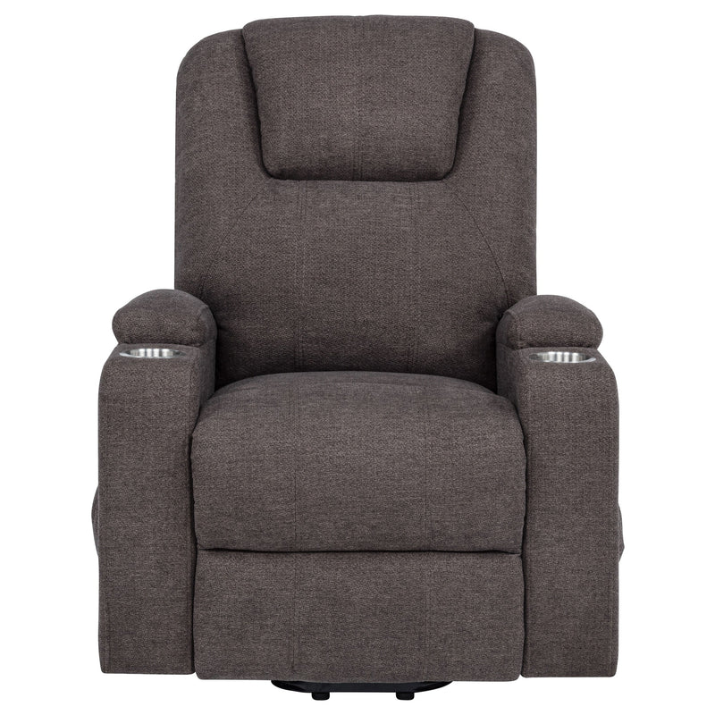 Louie Chenille Upholstered Power Lift Massage Chair