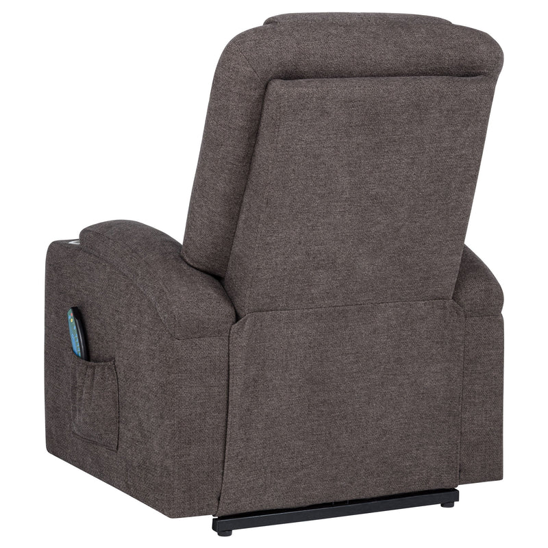 Louie Chenille Upholstered Power Lift Massage Chair