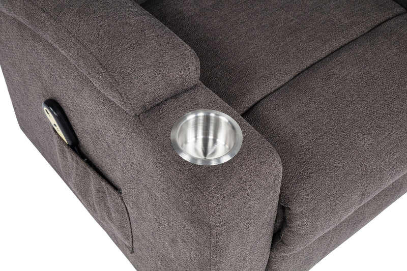 Louie Chenille Upholstered Power Lift Massage Chair