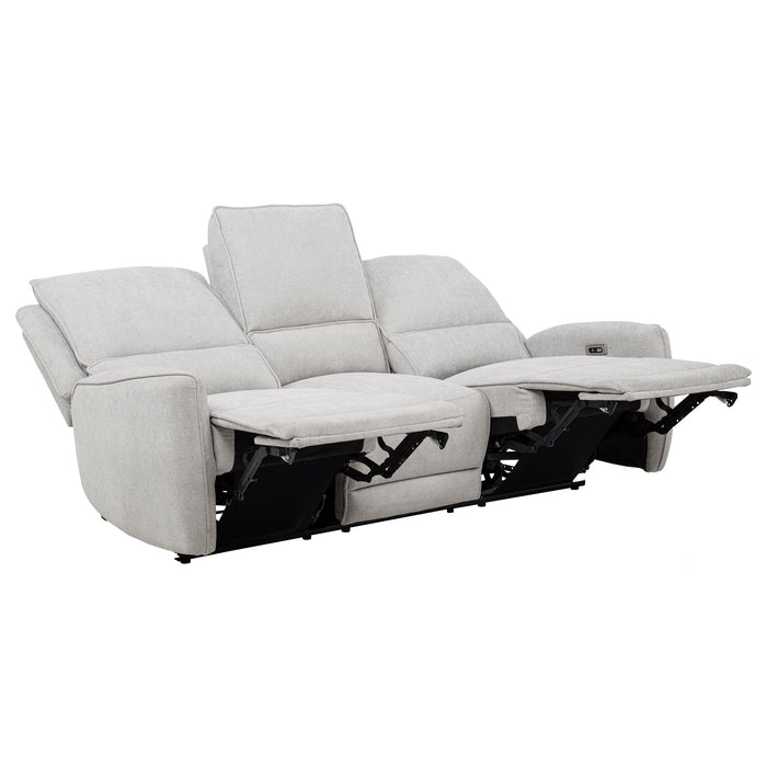 Sylmar Chenille Power Reclining Sofa Set Dove Grey