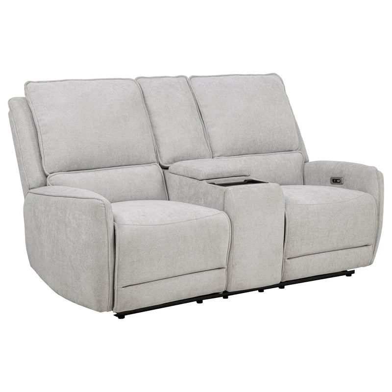 Juego de Sofás Reclinables Eléctricos de Chenilla Sylmar Gris Paloma