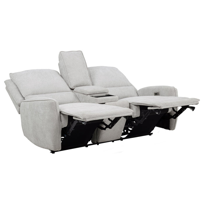 Sylmar Chenille Power Reclining Sofa Set Dove Grey