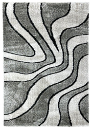 5D SHAGGY Rug Design 6413 Grey 8x11 (7'8x10'8")"