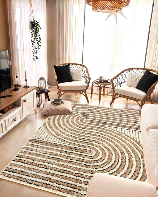 5D SHAGGY Rug Design 6421 Cream 8x11 (7'8x10'8")"
