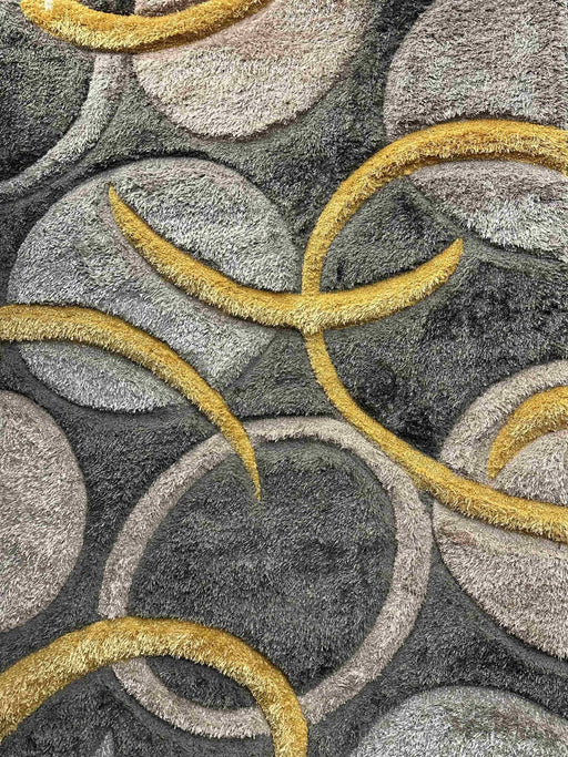 4D SHAGGY Rug Design 6482 Black 8x11 (7'8x10'8")"